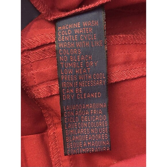 RALPH LAUREN Vintage Red Button Front Jacket Women 4 Long Sleeve Peplum Cotton - Picture 9 of 12